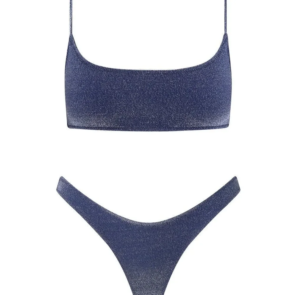triangl swimwear Sparkle Dark Blue Two-Piece Bikini